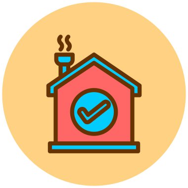 Ev. Web simgesi basit illüstrasyon