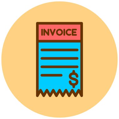 Fatura. Web simgesi basit illüstrasyon