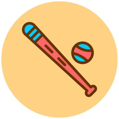 Beyzbol. Web simgesi basit illüstrasyon