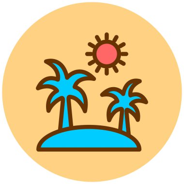 Palmiye ağaçları. Basit tasarım