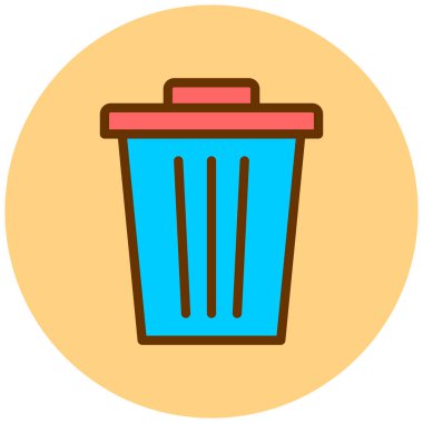 Çöp. Web simgesi basit illüstrasyon