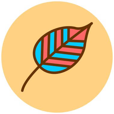Yaprak. Web simgesi basit illüstrasyon