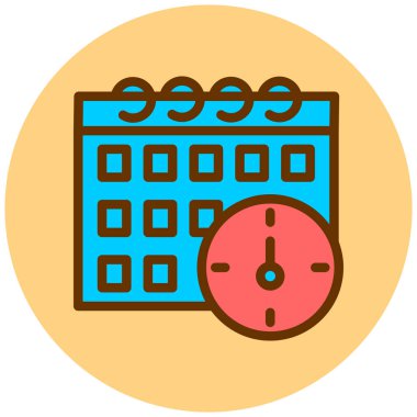 Takvim. Web simgesi basit illüstrasyon