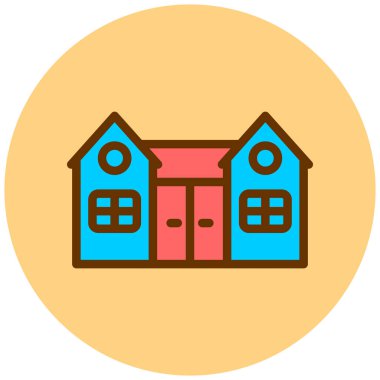 Ev. Web simgesi basit illüstrasyon