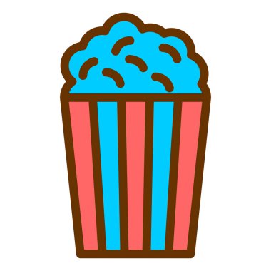 Patlamış mısır. Web simgesi basit tasarım