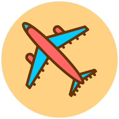 Uçak. Web simgesi basit illüstrasyon