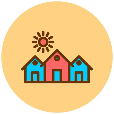 Ev. Web simgesi basit illüstrasyon