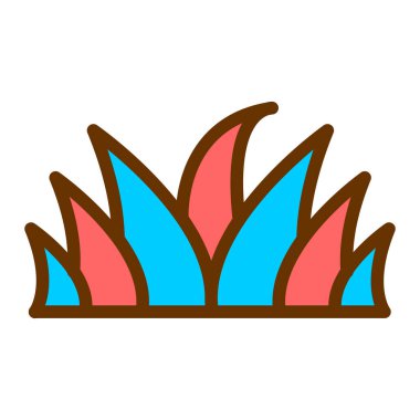 güzel tropikal bitki ikonu vektör çizimi