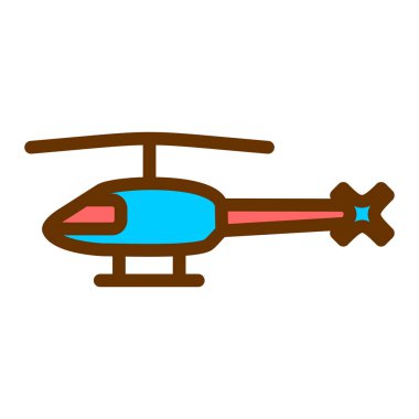 Helikopter simgesi vektör illüstrasyonu