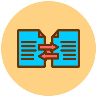 belge ikon vektör illüstrasyonu