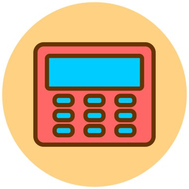 hesap makinesi düz vektör simgesi