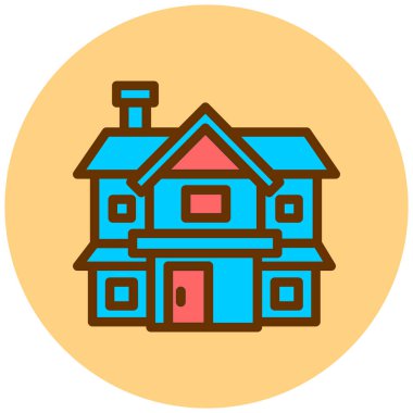 Ev. Web simgesi basit illüstrasyon