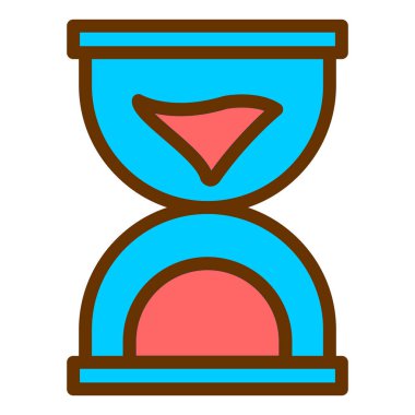 Kum saati. Web simgesi basit illüstrasyon