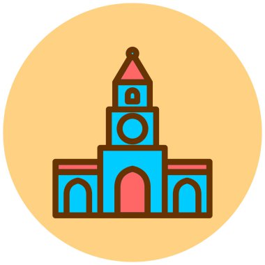 Kiliseye. Web simgesi basit tasarım