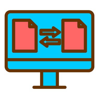 Bilgisayar ekranı. Web simgesi