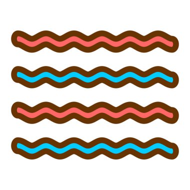 deniz dalgası ikonu vektör çizimi tasarımı