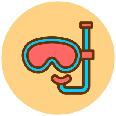 Dalgıç gözlükleri. Web simgesi