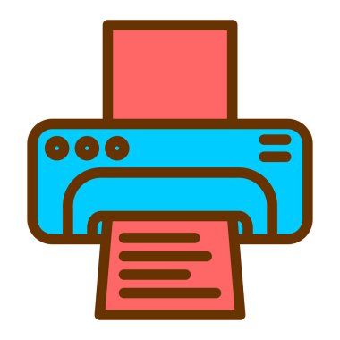 Yazıcı. Web simgesi basit illüstrasyon