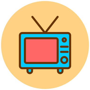 Televizyon. Web simgesi basit illüstrasyon