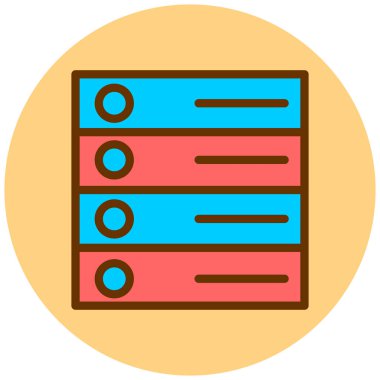 veritabanı. Web simgesi basit illüstrasyon