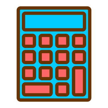 Hesap makinesi simgesi. vektör illüstrasyonu