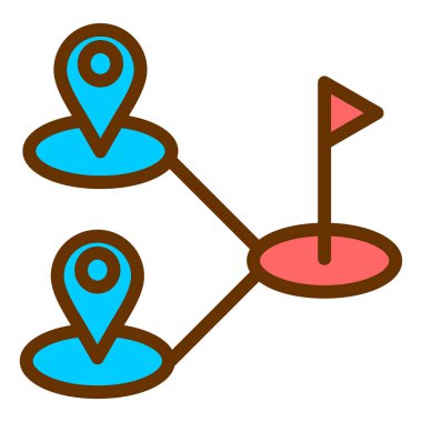 konum. Web simgesi basit illüstrasyon