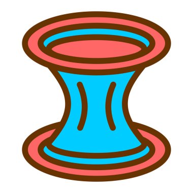 Bir koni simgesinin vektör illüstrasyonu