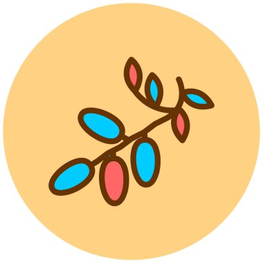 Tek bir kırmızı ve beyaz üzümün vektör çizimi