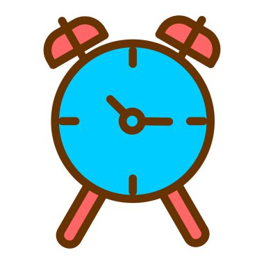 Alarm saat simgesi vektör illüstrasyonu