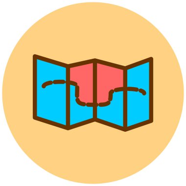 Harita. Web simgesi basit tasarım