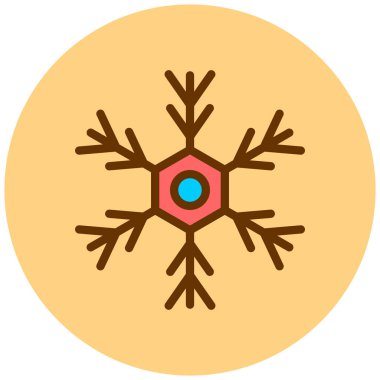 Kar tanesi. Web simgesi basit illüstrasyon