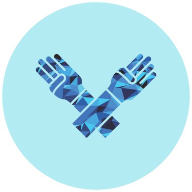 Eller simgesi, vektör illüstrasyonu basit tasarım