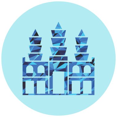 Şato. Web simgesi basit illüstrasyon