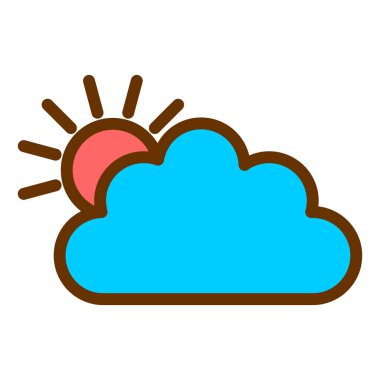 bulut hava illüstrasyon sembol simge vektör