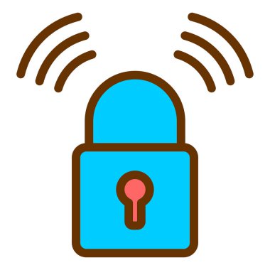 kilit web simge vektör çizim 