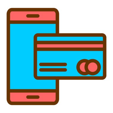 Kredi kartıyla. Basit resimleme