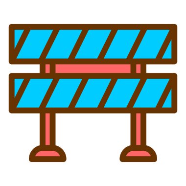 Bir bariyer simgesinin vektör illüstrasyonu