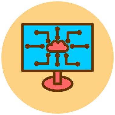 şebeke. Web simgesi basit illüstrasyon