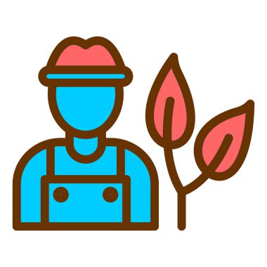 Bitki ve bitki vektör illüstrasyon tasarımı ile bahçıvan