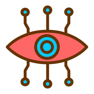 robot. Web simgesi basit illüstrasyon