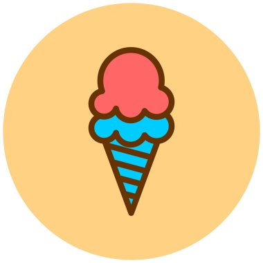 Dondurma. vektör illüstrasyonu