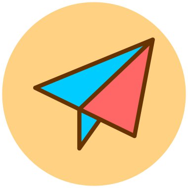 Kağıt uçak. Web simgesi