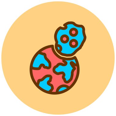 Dünya gezegeninin vektör çizimi