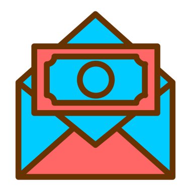 Dolar simgesi vektörlü zarf.