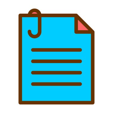 Belge. Web simgesi basit illüstrasyon