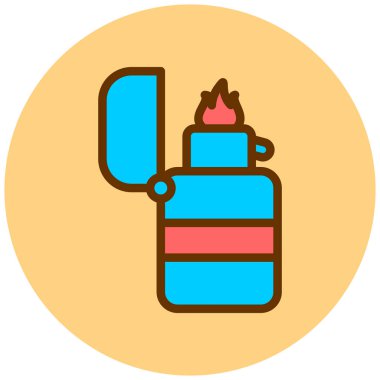 Yangın. Web simgesi basit illüstrasyon