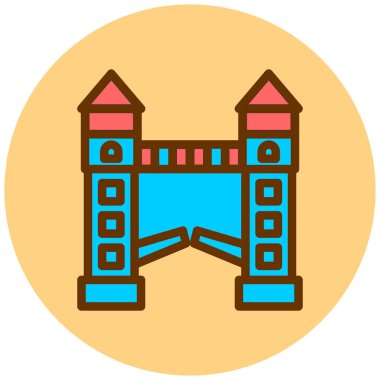 Bina. Web simgesi basit illüstrasyon