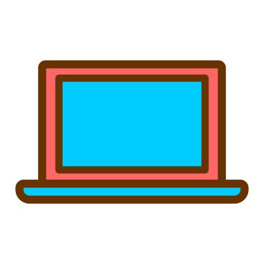 dizüstü bilgisayar vektör çizimi