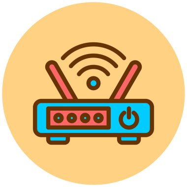 Yönlendirici. Web simgesi basit illüstrasyon