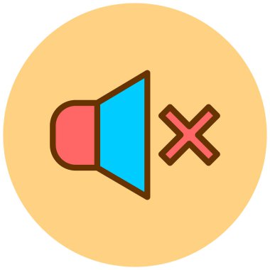 Ses. Web simgesi basit illüstrasyon